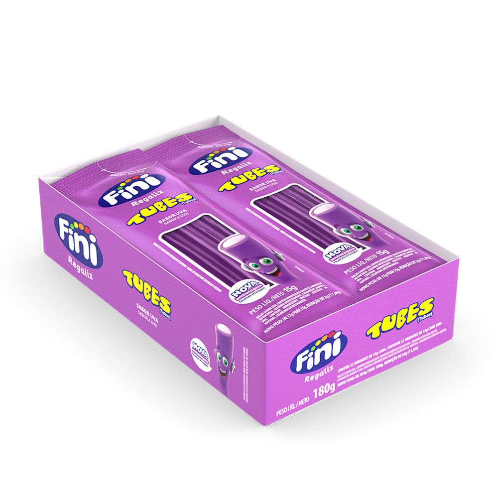Tubes Uva com 12 unidades de 15g cada - Fini